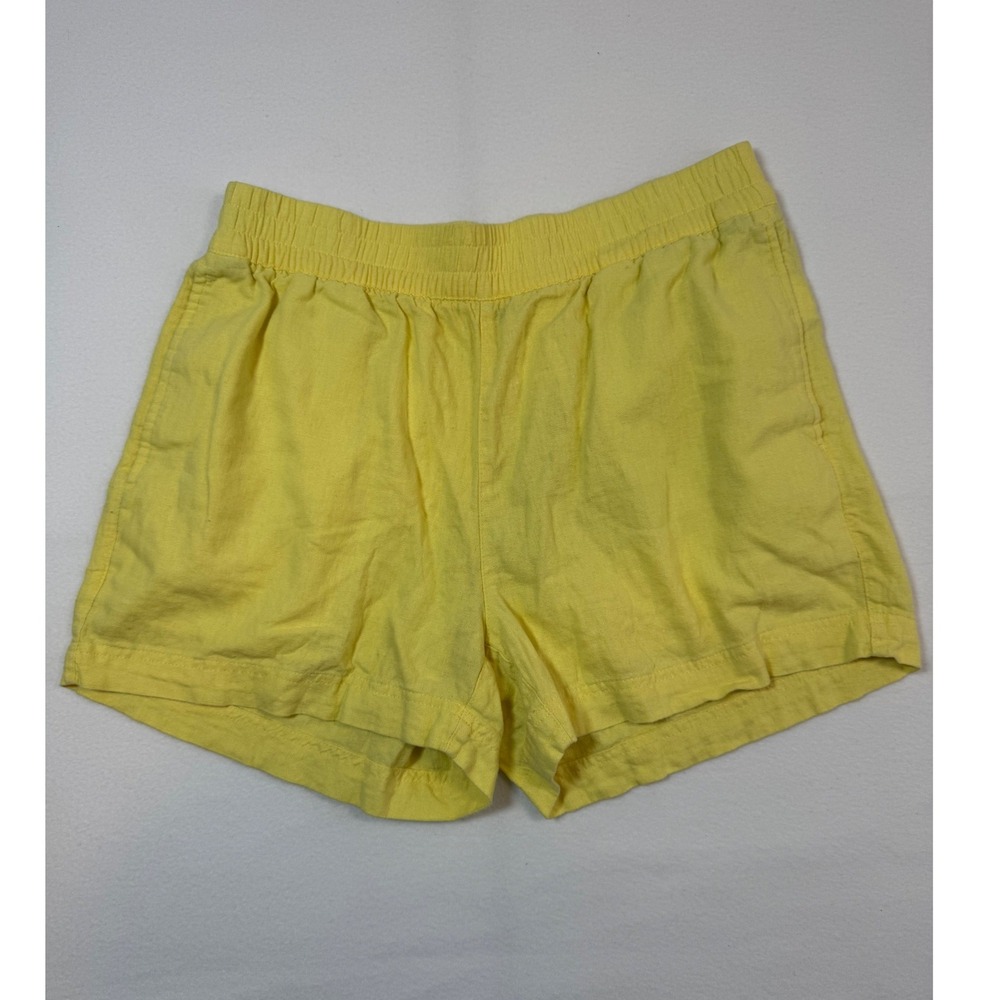 Coastal Summer Old‎ Navy Linen Blend Shorts Womens Medium Yellow
